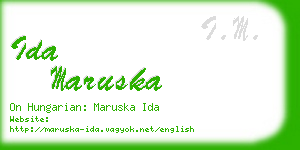 ida maruska business card